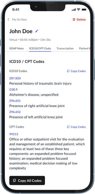 Automated coding interface